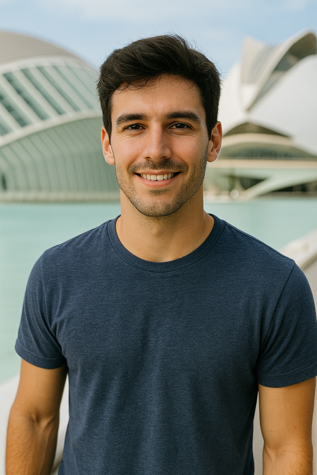 Persona disfrutando de Loama en su móvil en una ciudad